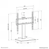 Neomounts DS45-430BL14 TV statīvs 32-55 collas - grozāms, 139,7 cm (55 collas), 100 x 100 mm, 400 x 400 mm, -35 - 35°, Tērauds, Melns
