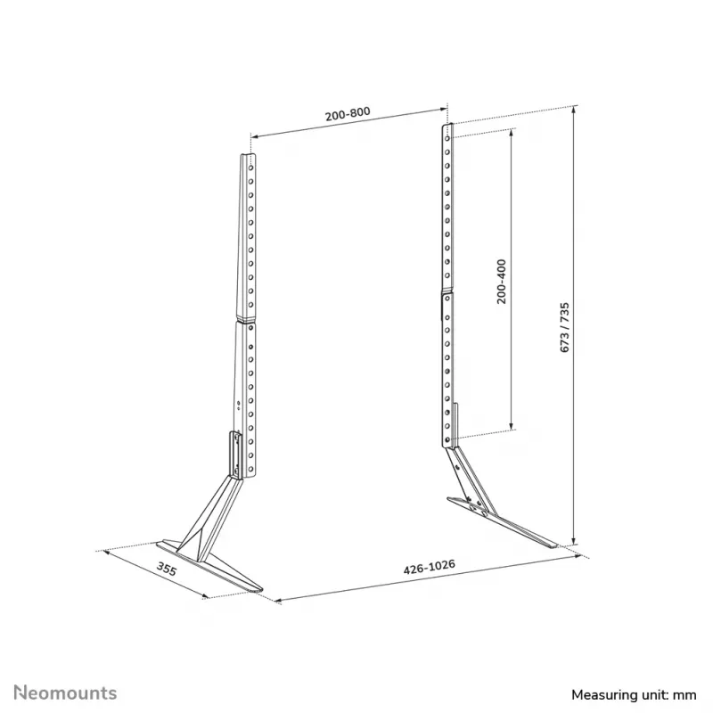 Neomounts DS45-430BL19 TV statīvs 23-75 collas