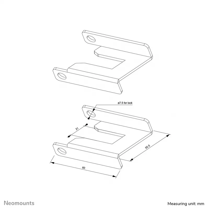 Neomounts ABL-875 riteņu bloķētāju komplekts ratiņiem (2 gab.)