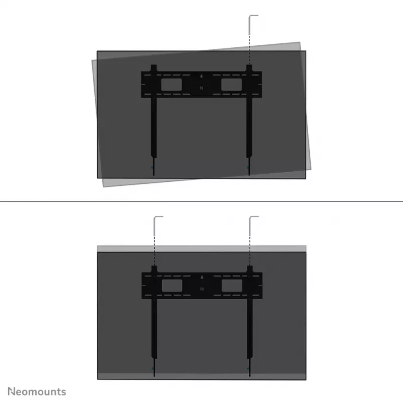 Neomounts lieljaudas televizora sienas stiprinājums 125 kg 43-98 collas VESA 100x100-800x600