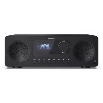 Mājas audio mikro sistēma Sharp XL-B720D 30 W, 2-virzienu skaļruņi, DAB/DAB+/FM, optiskais disku atskaņotājs, melna