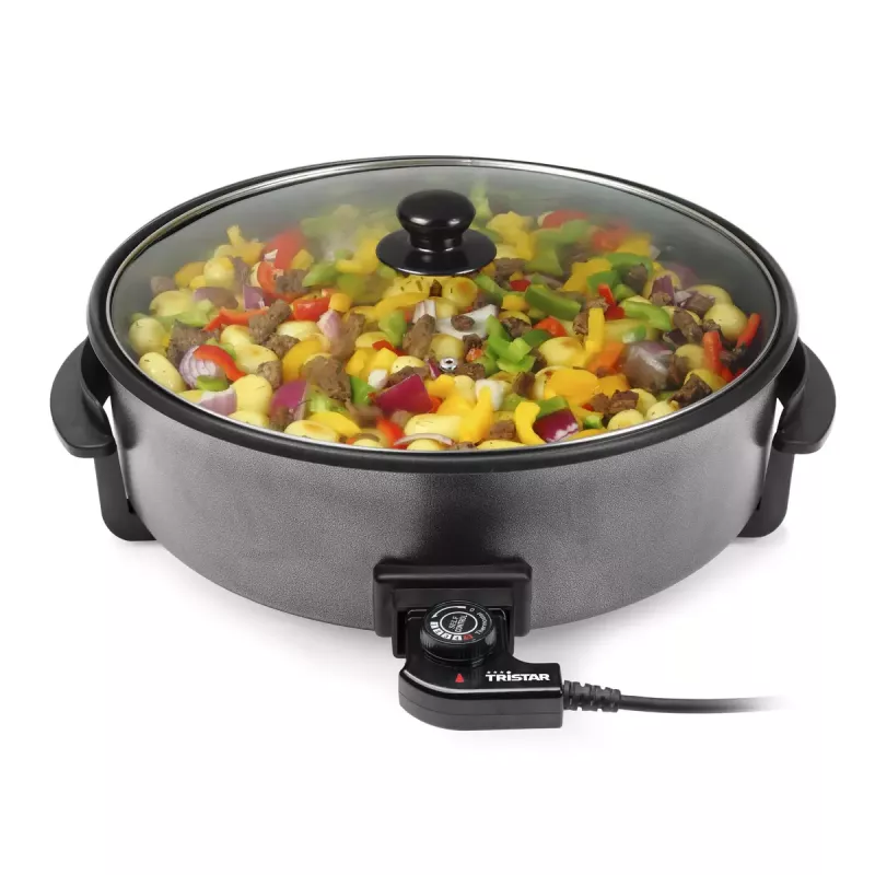 Elektriskā cepešpanna Tristar PZ-9145 XXL - 40 cm, 1500 W, melna