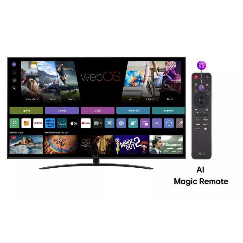 LG NanoCell AI 65NANO81A3A televizors 165,1 cm (65 collas) 4K Ultra HD Smart TV Wi-Fi Melns