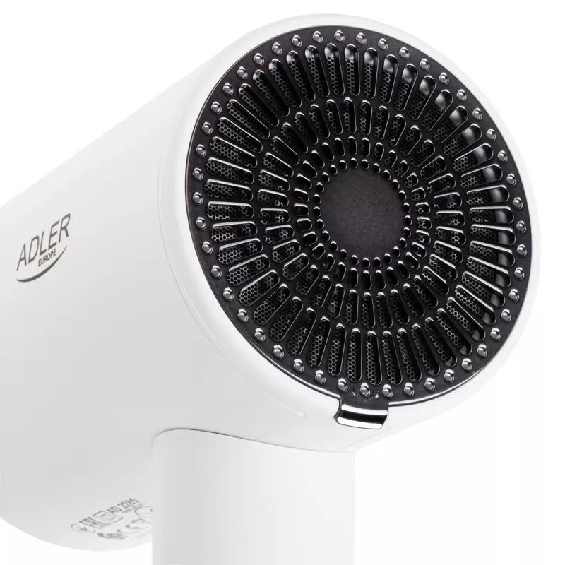 Pie sienas stiprināms matu žāvētājs Adler AD 2285 — 2000 W, 3 temperatūras iestatījumi, vēsā gaisa pūtiens, balts