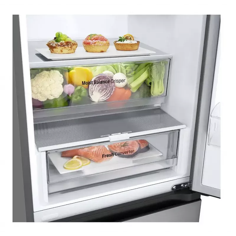 LG GBV3100EPY ledusskapis-saldētājs Brīvi stāvošs 344 L E Sudrabs