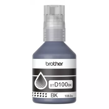 Tintes kasetne Brother BTD100BK oriģināla — melna, 108 ml, 7500 lapas, 56×123×55,5 mm