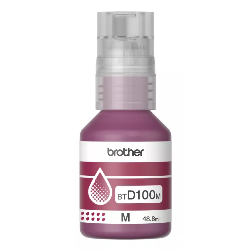 Tintes pudele Brother BTD100M fuksīna oriģināla, 48,8 ml, 5000 lapas