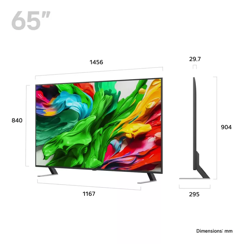 LG QNED AI 65QNED85A3C TV 165,1 cm (65 collas) 4K Ultra HD Smart TV Wi-Fi Melns