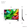 TV LG 55QNED85A3C 55 collu 4K QNED evo Smart TV, WebOS, Motion Pro, Wi‑Fi, Ethernet, DVB-T/T2, Melns