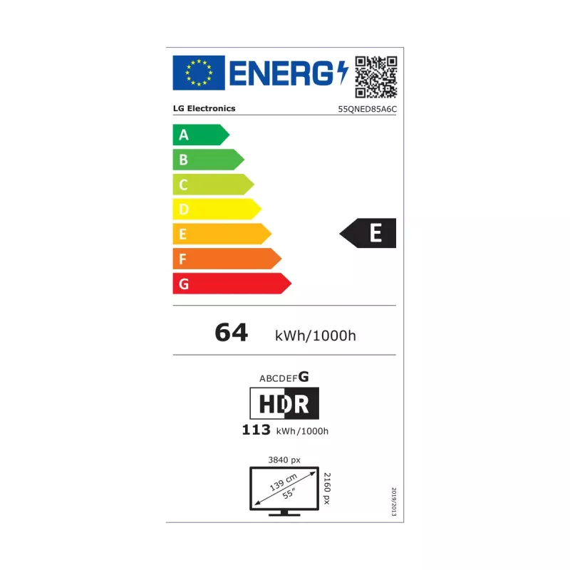 TV LG 55QNED85A3C 55 collu 4K QNED evo Smart TV, WebOS, Motion Pro, Wi‑Fi, Ethernet, DVB-T/T2, Melns