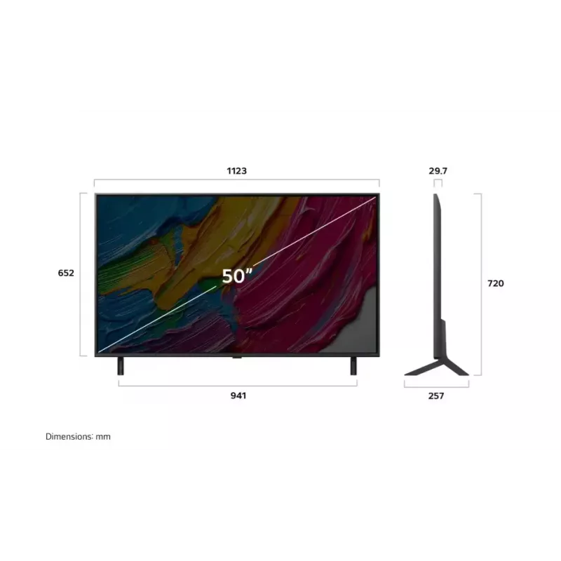 LG QNED 50QNED80A3A televizors 127 cm (50 collas) 4K Ultra HD Smart TV Wi-Fi Melns