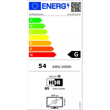 LG QNED 43QNED80A3A televizors 109,2 cm (43 collas) 4K Ultra HD Smart TV Wi-Fi Melns
