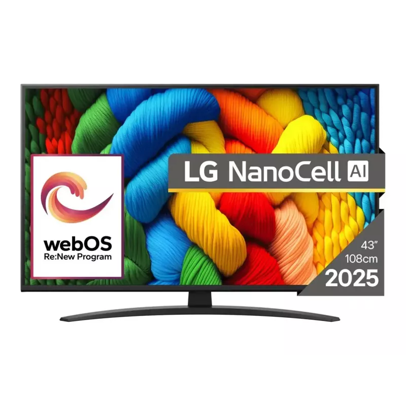 LG NanoCell AI 43NANO81A3A televizors 109,2 cm (43 collas) 4K Ultra HD Smart TV Wi-Fi Melns