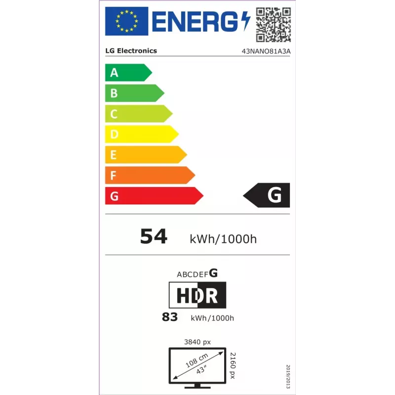 LG NanoCell AI 43NANO81A3A televizors 109,2 cm (43 collas) 4K Ultra HD Smart TV Wi-Fi Melns