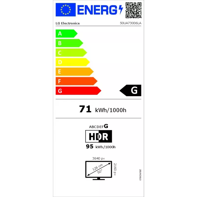 LG UHD AI 50UA73003LA 127 cm (50 collas) 4K Ultra HD Smart TV Wi-Fi melns