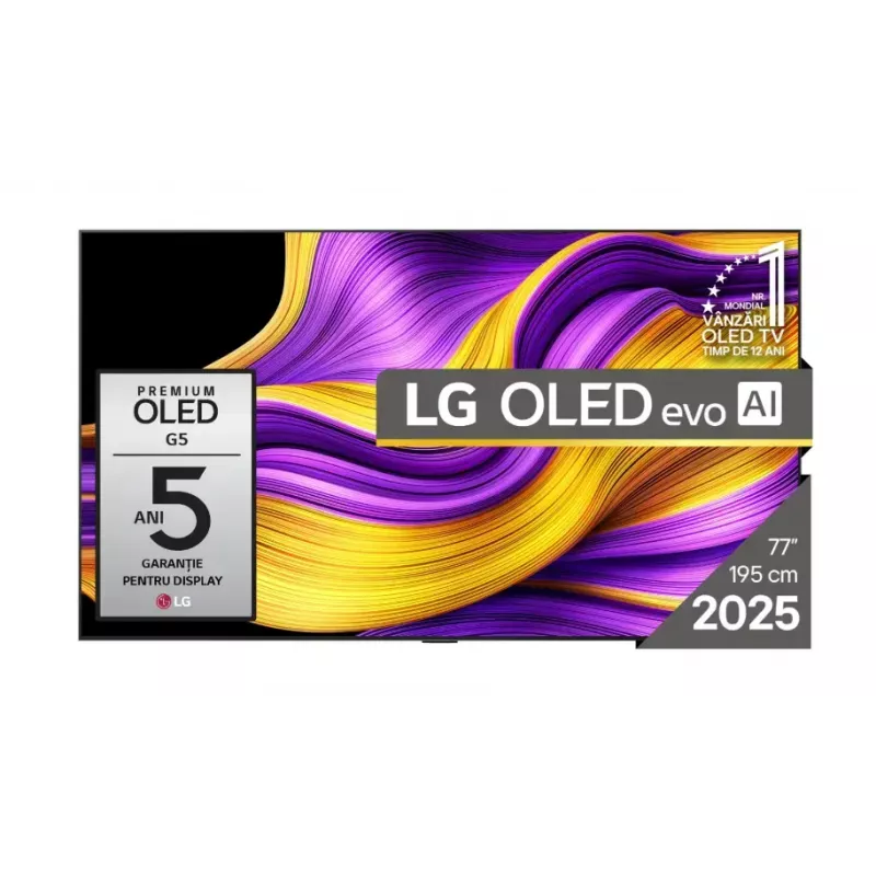 LG OLED evo AI OLED77G51LW televizors 195,6 cm (77 collas) 4K Ultra HD Smart TV Wi-Fi melns