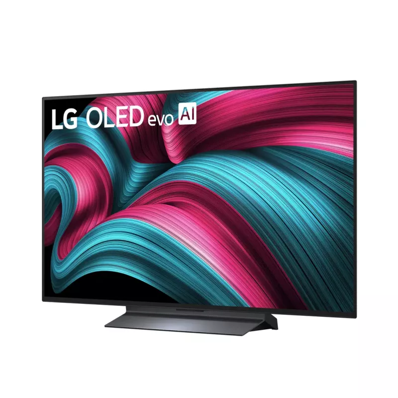 LG OLED evo AI OLED48C51LA TV 121.9 cm (48 collas) 4K Ultra HD viedais televizors Wi-Fi Melns