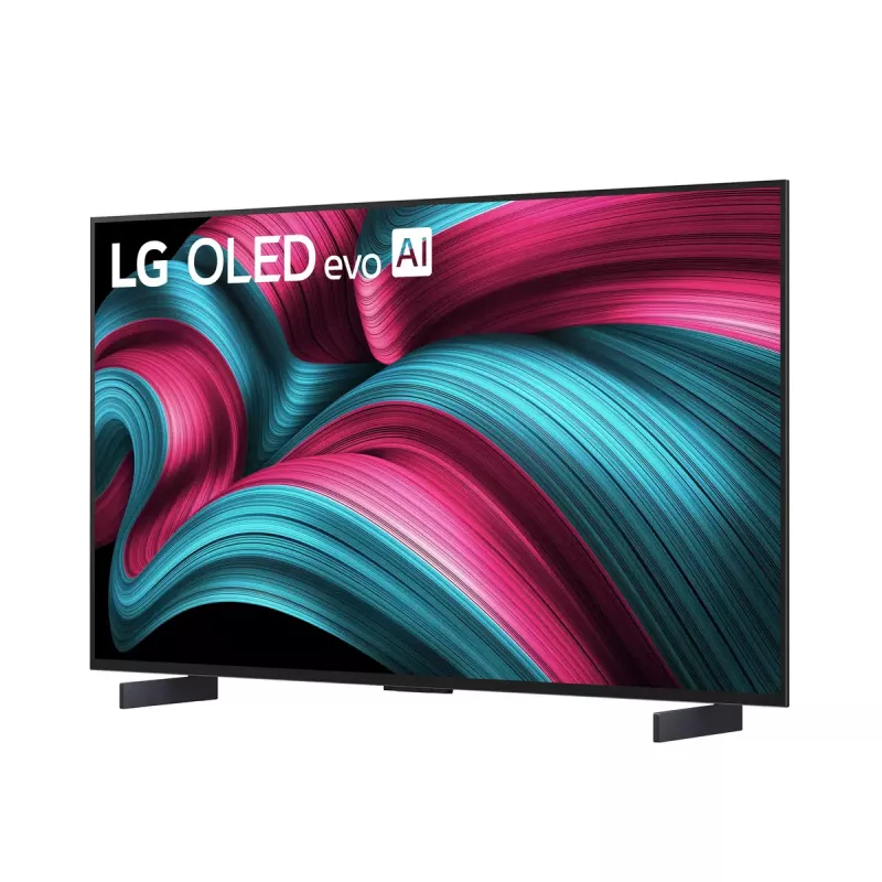 LG OLED evo AI OLED42C51LA TV 106,7 cm (42 collu) 4K Ultra HD viedais televizors Wi-Fi melns