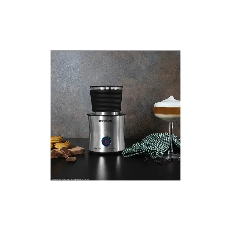 Piena putotājs/sildītājs CECOTEC 01518 — Automātisks, 650 W, nerūsējošā tērauda bļoda, sudraba krāsā