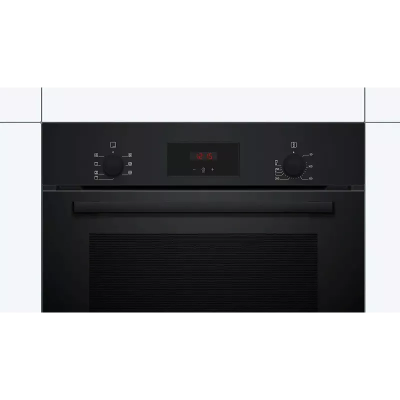 Iebūvējamā elektriskā cepeškrāsns Bosch HBF133BA1 — 66 L, A energoklase, konvekcija, grils, skārienvadība un rotācijas vadība, melna