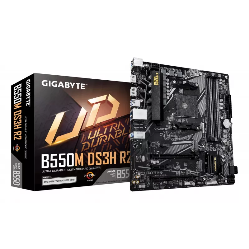 Mātesplate GIGABYTE B550M DS3H R2, B550, Socket AM4, Micro ATX