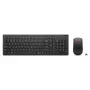 Bezvadu tastatūras un peles komplekts Lenovo Essential 2.4 GHz — pilna izmēra krievu/kirilicas tastatūra, optiskā abpusējā pele