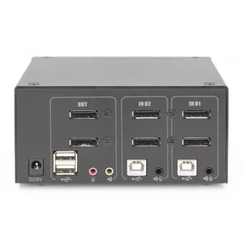 DIGITUS 2 Port DisplayPort DualView 60 Hz 4K 60fp Multiplatform support