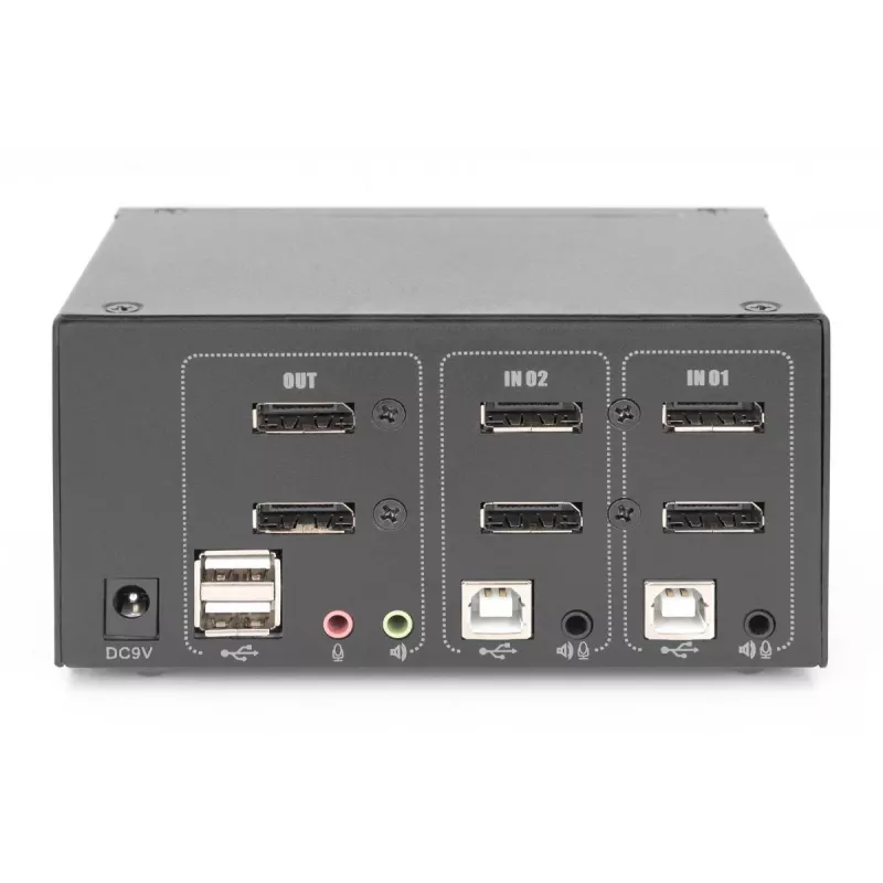 DIGITUS 2 Port DisplayPort DualView 60 Hz 4K 60fp Multiplatform support