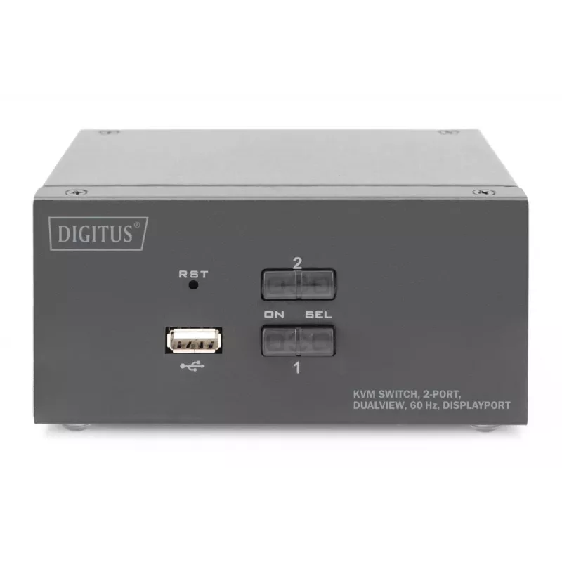 DIGITUS 2 Port DisplayPort DualView 60 Hz 4K 60fp Multiplatform support