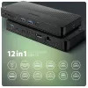 Axagon HMC-U4 USB4 dokstacija, 3x USB-A, 2x USB-C, HDMI un DP 8K/30Hz, RJ-45, SD/mSD, audio, PD 100W