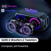 Pārnēsājams ballīšu skaļrunis HISENSE Party Rocker 160 — 160 W RMS, 2.0 kanāli, IPX4, melns, 6,3 kg