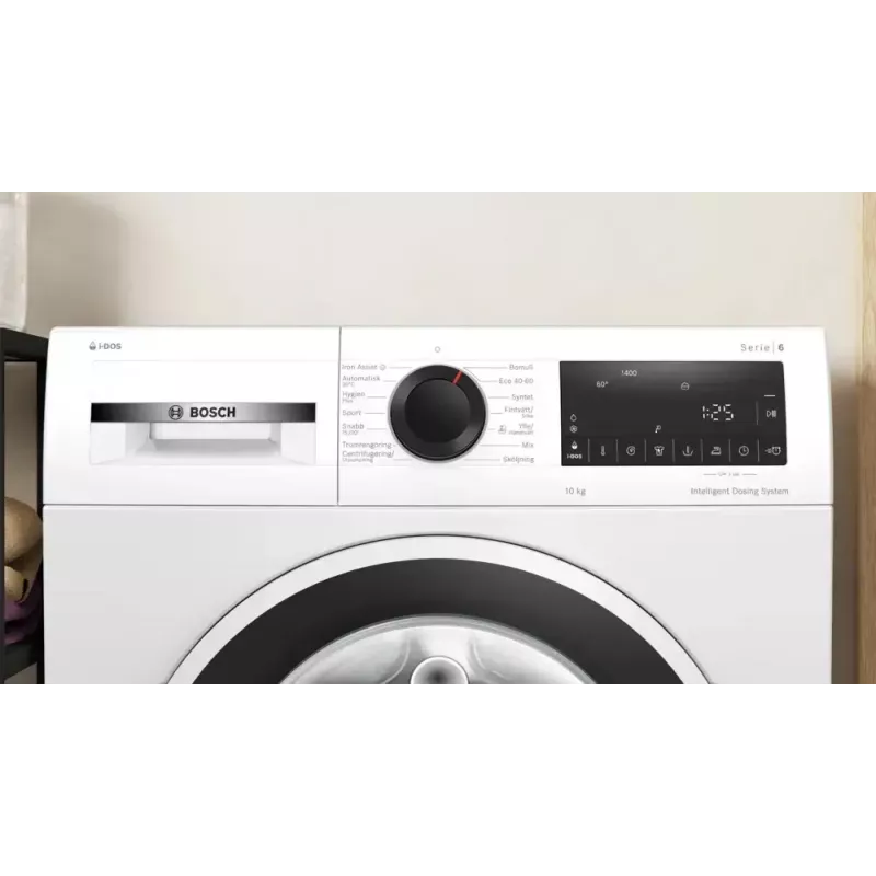 Priekšējās ielādes veļas mašīna Bosch WGG254FVSN — 10 kg ietilpība, A enerģijas klase, 1400 apgr./min., LED displejs, tvaika funkcija
