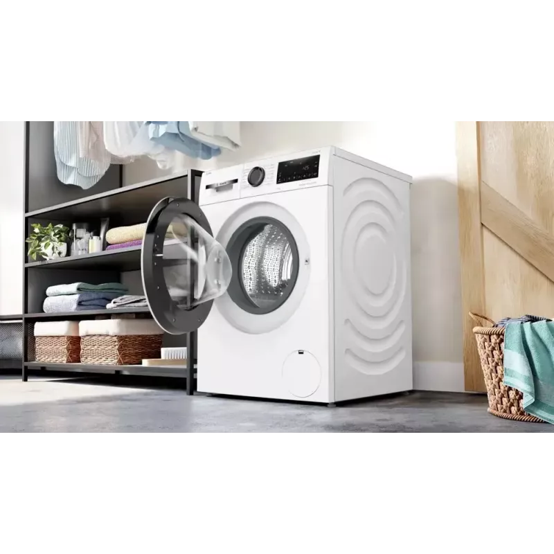 Priekšējās ielādes veļas mašīna Bosch WGG254FVSN — 10 kg ietilpība, A enerģijas klase, 1400 apgr./min., LED displejs, tvaika funkcija