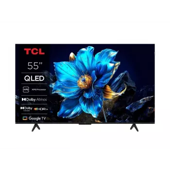 TCL 55T69C 55 collu QLED 4K Ultra HD televizors, Direct-LED, Google TV, HDR10+, 60Hz, Dolby Atmos, Wi‑Fi/Bluetooth