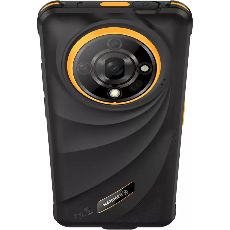 Viedtālrunis Hammer Iron 6 — 6,56 collu IPS TFT, 128 GB, 6 GB RAM, Android 14, 4G, melns