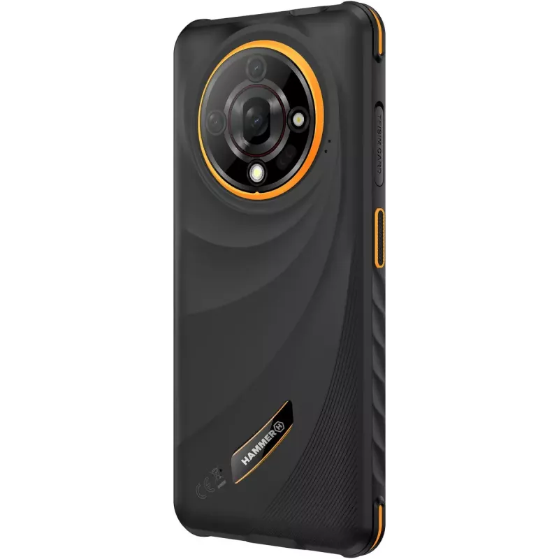 Viedtālrunis Hammer Iron 6 — 6,56 collu IPS TFT, 128 GB, 6 GB RAM, Android 14, 4G, melns