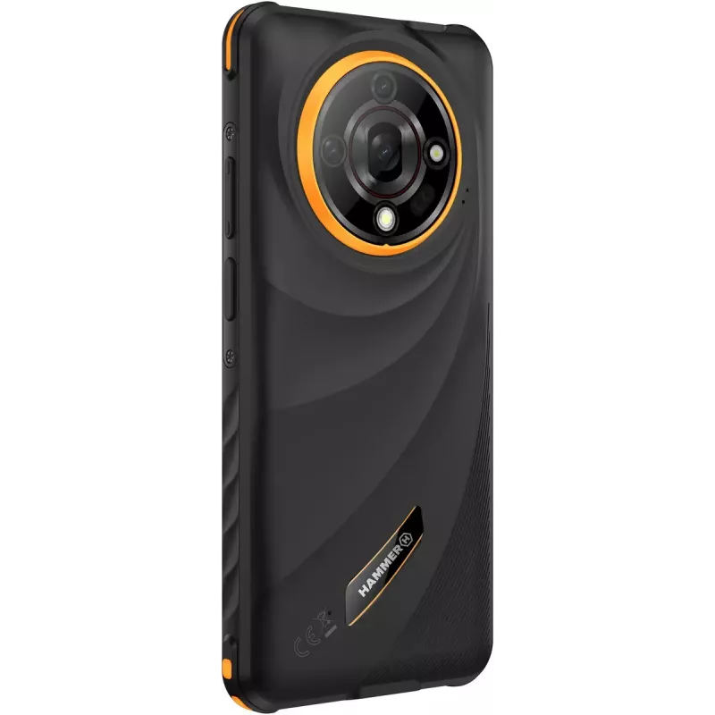 Viedtālrunis Hammer Iron 6 — 6,56 collu IPS TFT, 128 GB, 6 GB RAM, Android 14, 4G, melns