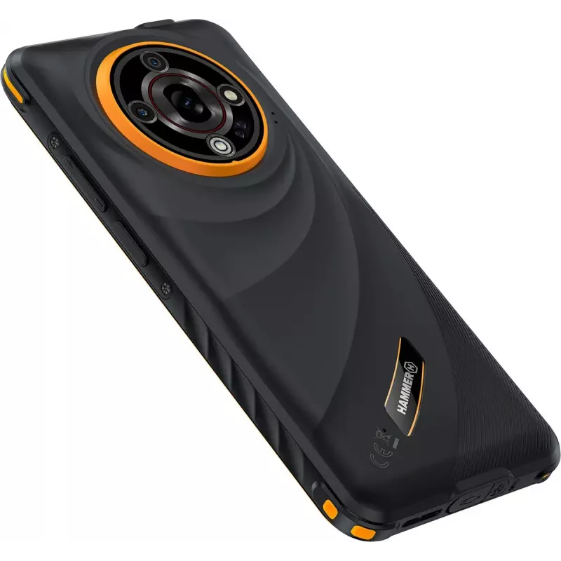 Viedtālrunis Hammer Iron 6 — 6,56 collu IPS TFT, 128 GB, 6 GB RAM, Android 14, 4G, melns