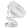 Uzlādējams piespraužams galda ventilators Adler AD 7342 — 15,5 cm, 3 ātrumi, oscilācija, 5 W