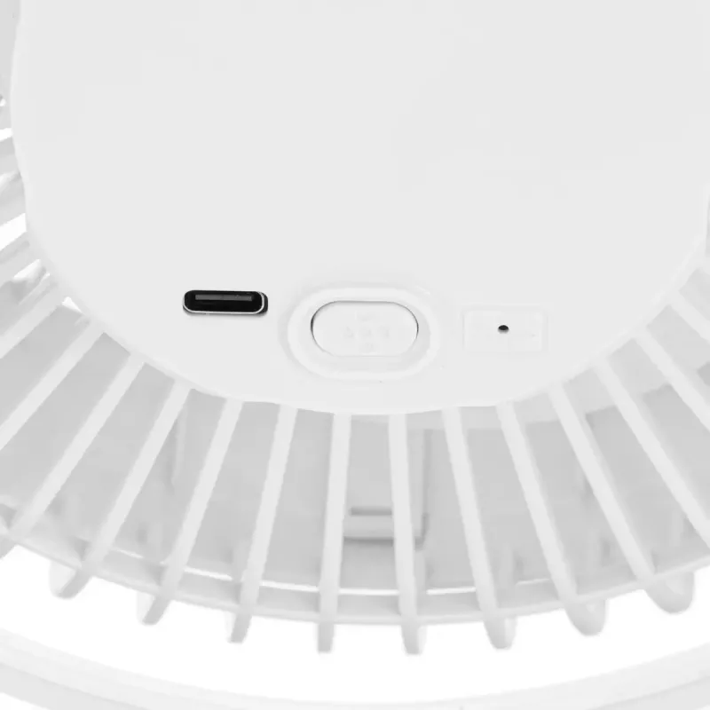 Uzlādējams piespraužams galda ventilators Adler AD 7342 — 15,5 cm, 3 ātrumi, oscilācija, 5 W