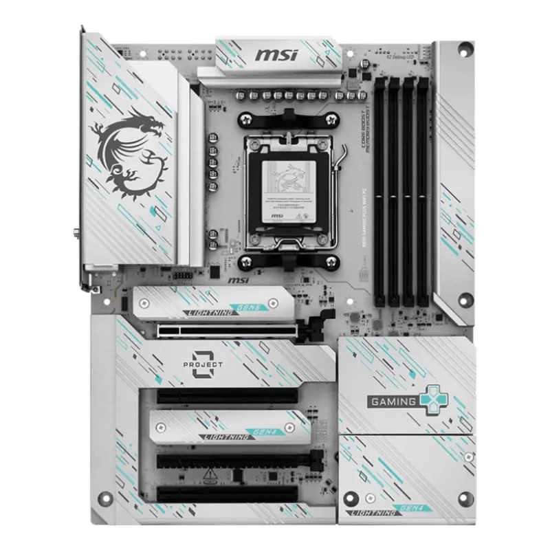 Mātesplate MSI B850 GAMING PLUS WIFI PZ — AMD B850, Socket AM5, ATX, DDR5, 4x DIMM, 3x M.2, Wi‑Fi, Bluetooth