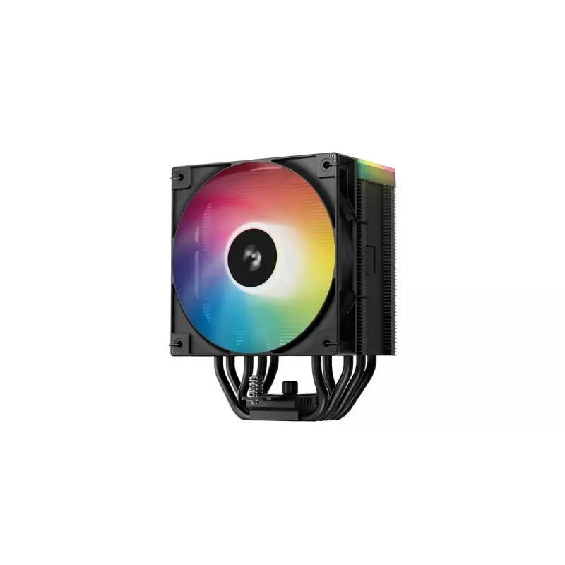 CPU dzesētājs DeepCool AG500 BK ARGB V2 — torņa dzesētājs Intel un AMD ligzdām, sakrautu ribu radiators, ARGB apgaismojums