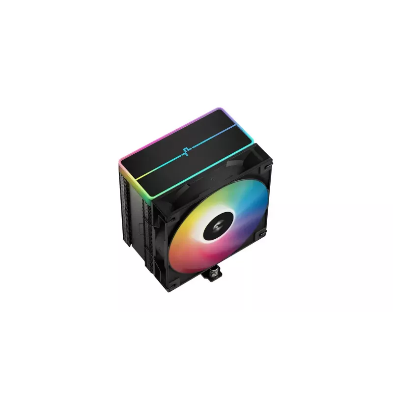 CPU dzesētājs DeepCool AG500 BK ARGB V2 — torņa dzesētājs Intel un AMD ligzdām, sakrautu ribu radiators, ARGB apgaismojums