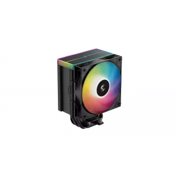CPU dzesētājs DeepCool AG500 BK ARGB V2 — torņa dzesētājs Intel un AMD ligzdām, sakrautu ribu radiators, ARGB apgaismojums