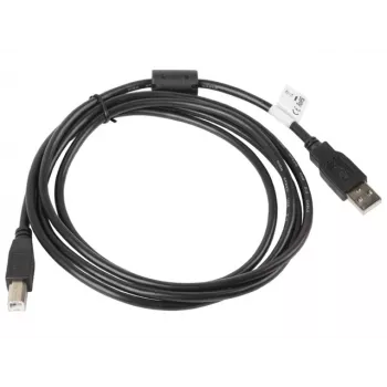 USB 2.0 kabelis LANBERG CA-USBA-11CC-0018-BK 1,8 m, USB A uz USB B, melns, 480 Mbps