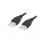 USB A uz A kabelis LANBERG CA-USBA-20CU-0018-BK 1,8 m USB 2.0 melns, niķelēti kontakti