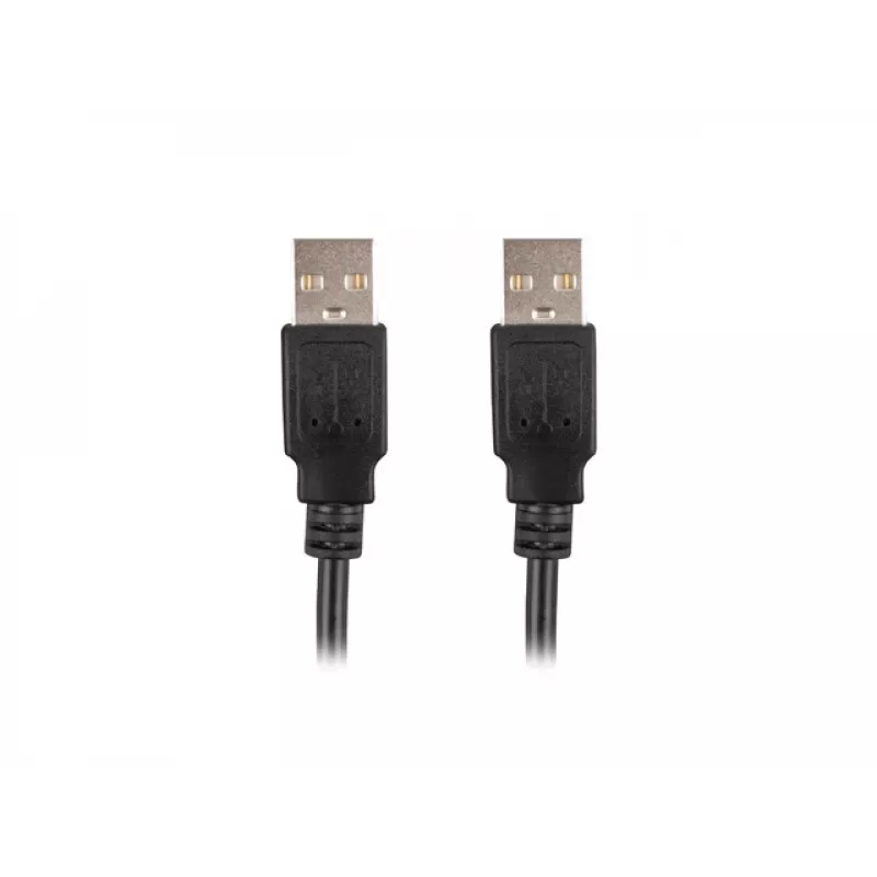 USB A uz A kabelis LANBERG CA-USBA-20CU-0018-BK 1,8 m USB 2.0 melns, niķelēti kontakti
