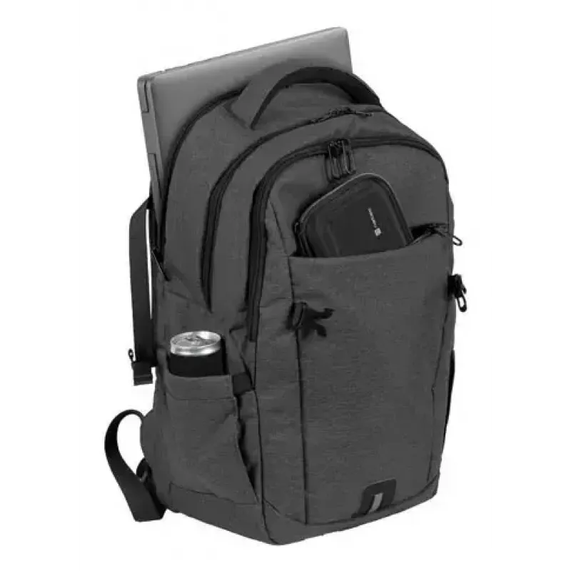 City mugursoma NATEC NTO-2226 — poliesters, 160×325×465 mm, melna/pelēka