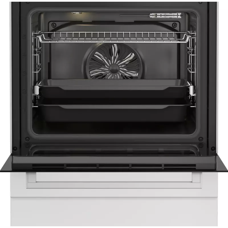 Brīvstāvoša plīts Beko FBM62330GWDTN Elektriskā Gāze Melna Balta 72L A