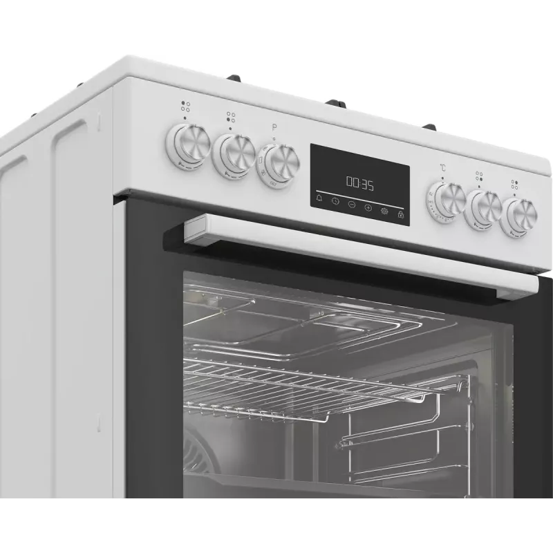 Brīvstāvoša plīts Beko FBM62330GWDTN Elektriskā Gāze Melna Balta 72L A
